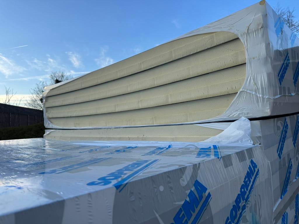PIR Isolatieplaten A/B keus – Vanaf 150 m² – Scherpe prijzen, Ophalen of Verzenden, Zo goed als nieuw, Hardschuim (Pir), 15 m² of meer