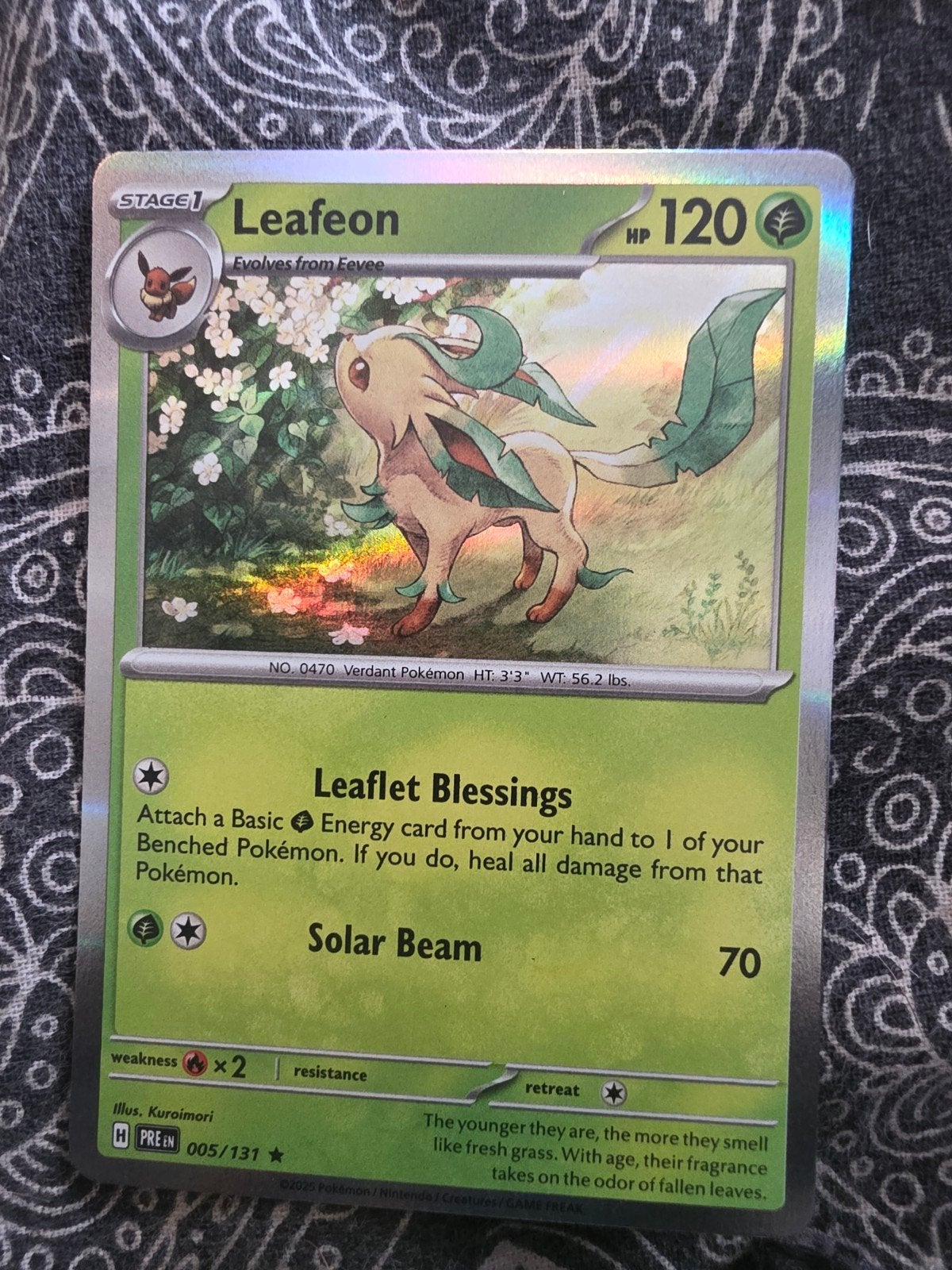 Pokémon Kaart: Leafeon (Holo) - PRE EN 005/131, Ophalen of Verzenden
