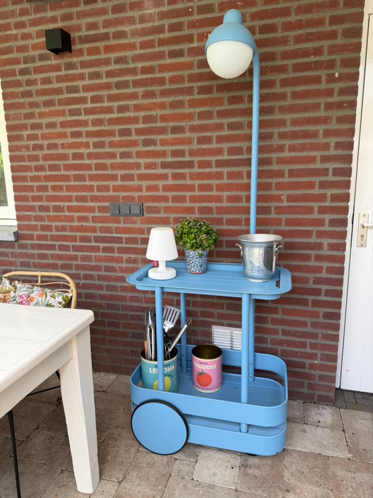 Fatboy Jolly Trolley Verrijdbare Bartafel - Wave Blue, Ophalen, Zo goed als nieuw