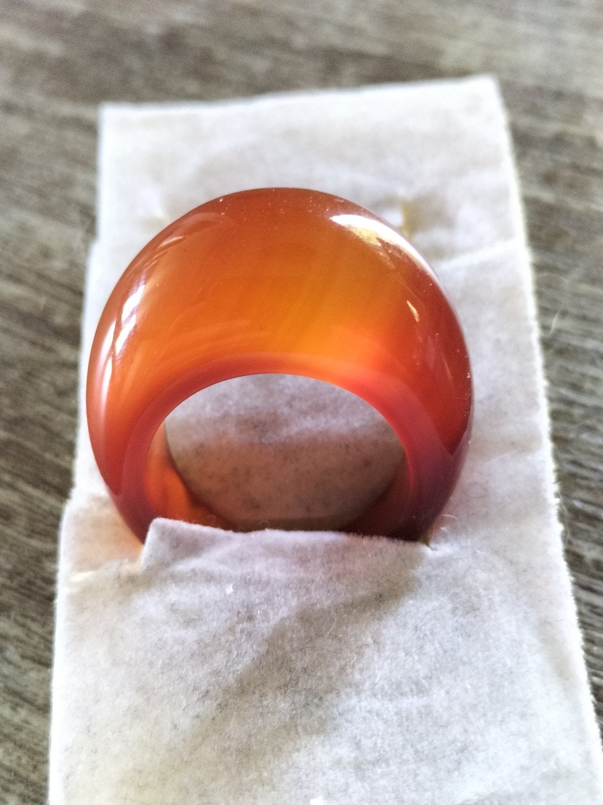 Prachtige oude carneool edelsteen ring, Overige materialen, Verzenden, Oranje, Zo goed als nieuw