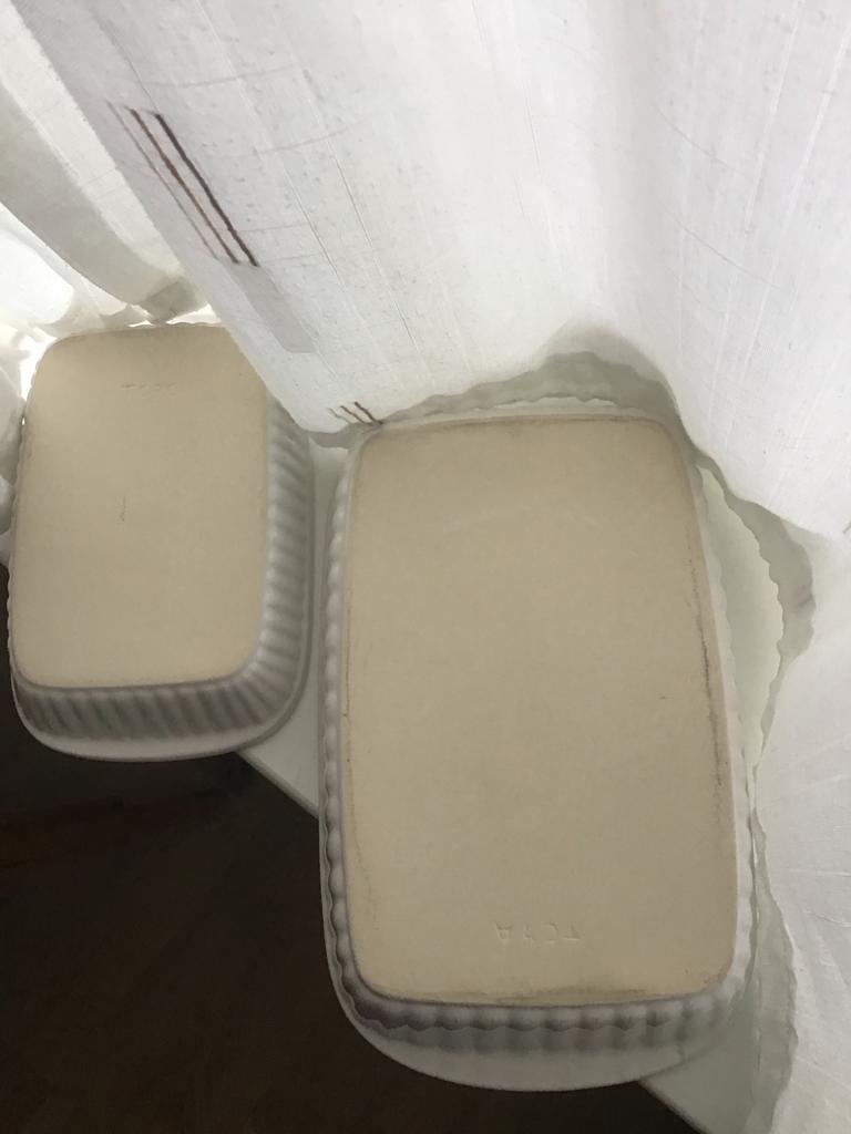 Set van 2 ovenschalen - Wit/crème, Ophalen of Verzenden, Steen/keramiek, Wit, Overige typen