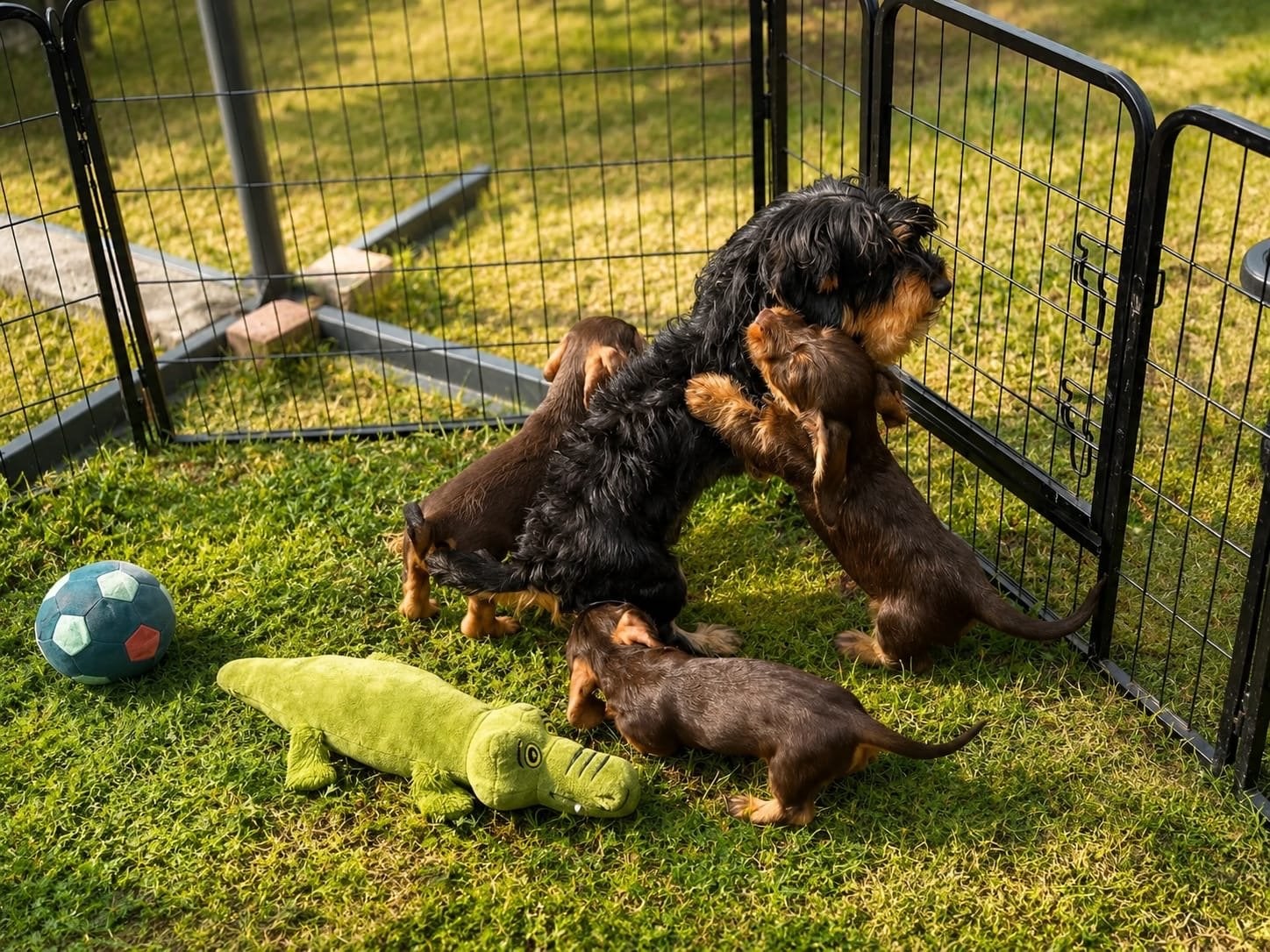 Mooie Choco/Tan ruwhaar dwerg Teckelpuppy’s, Dieren en Toebehoren, Honden | Teckels en Dashonden, Parvo, Nederland, 8 tot 15 weken