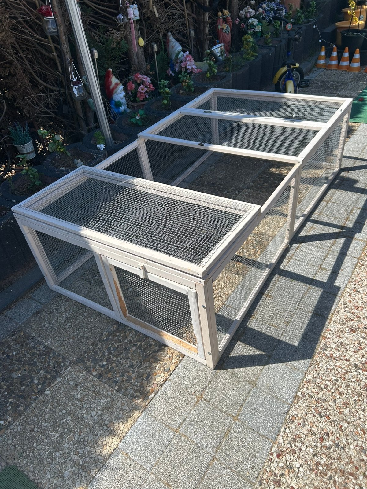 Ren en hok voor een of meerdere konijnen of knaagdieren, Ophalen, 110 cm of meer, 60 tot 90 cm, Zo goed als nieuw
