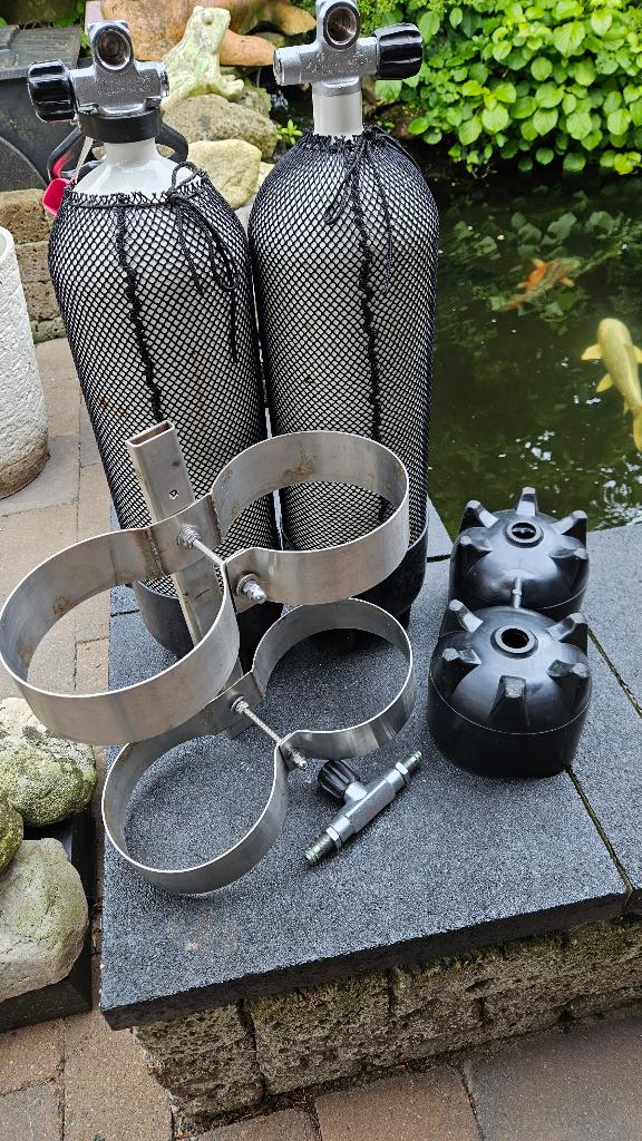 Dubbel 10, Watersport en Boten, Ophalen of Verzenden, Gebruikt, Duikfles