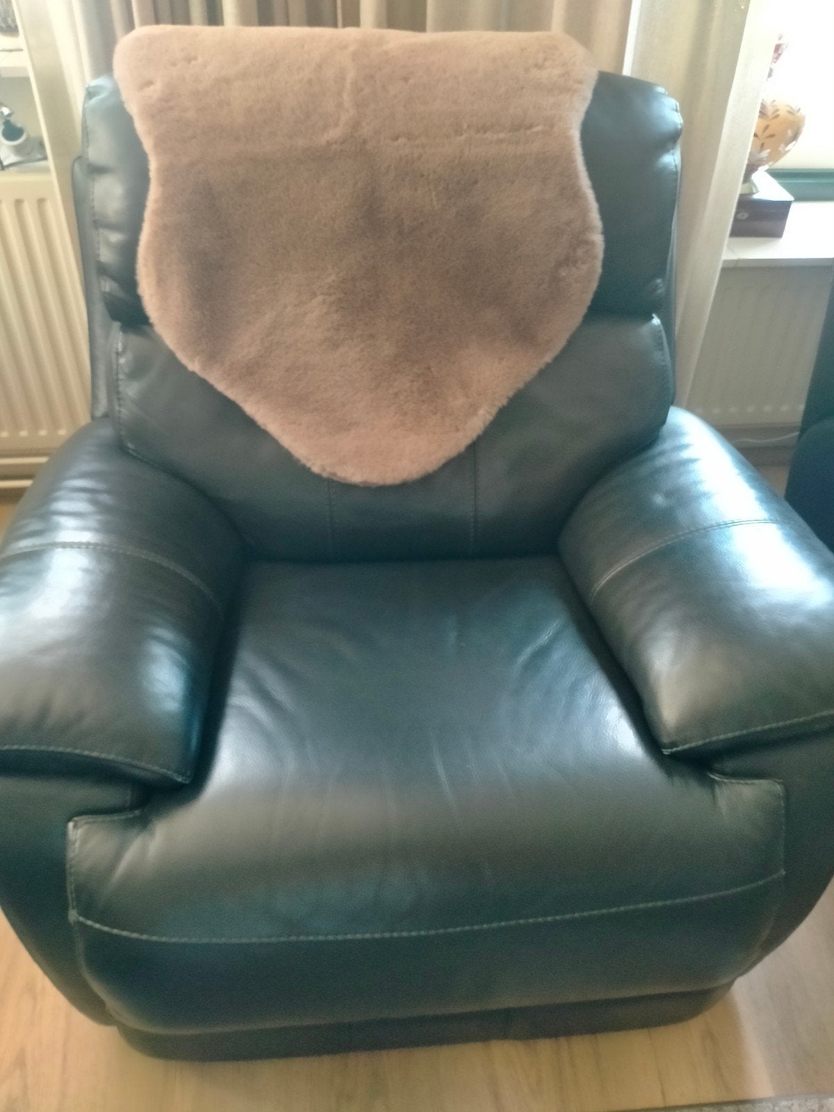 lederen bankstel., Ophalen, Gebruikt, 75 tot 100 cm, Leer