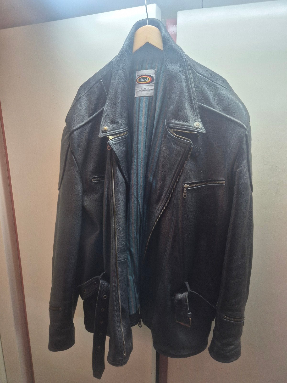 zware leren HELD motor jas met protectie grote maat, Heren, Ophalen of Verzenden, Tweedehands, Jas | leer
