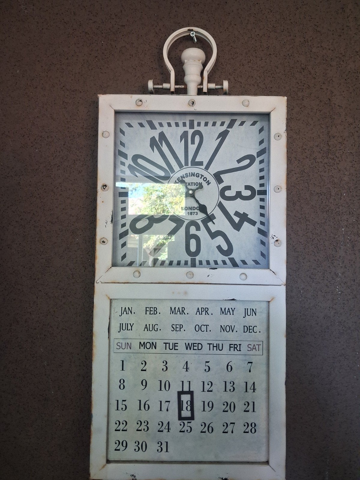 Vintage Kensington Station Klok met Kalender, Ophalen of Verzenden
