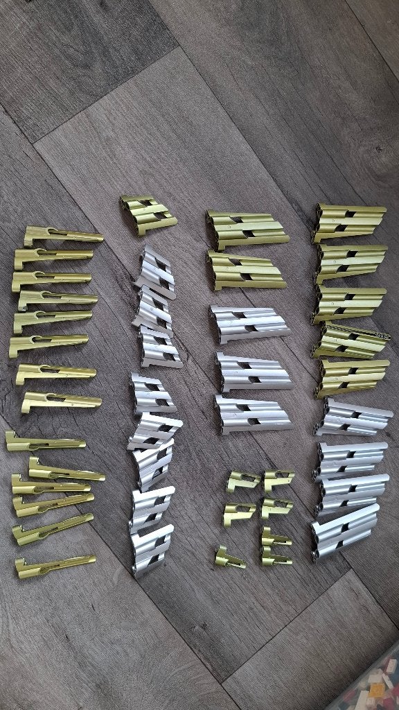 Lego technic panelen metallic groen en zilver, Gebruikt, Lego, Ophalen of Verzenden, Technic