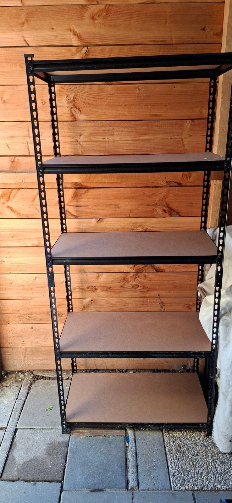 Stevig metalen opbergrek met 5 planken, Ophalen of Verzenden, Gebruikt