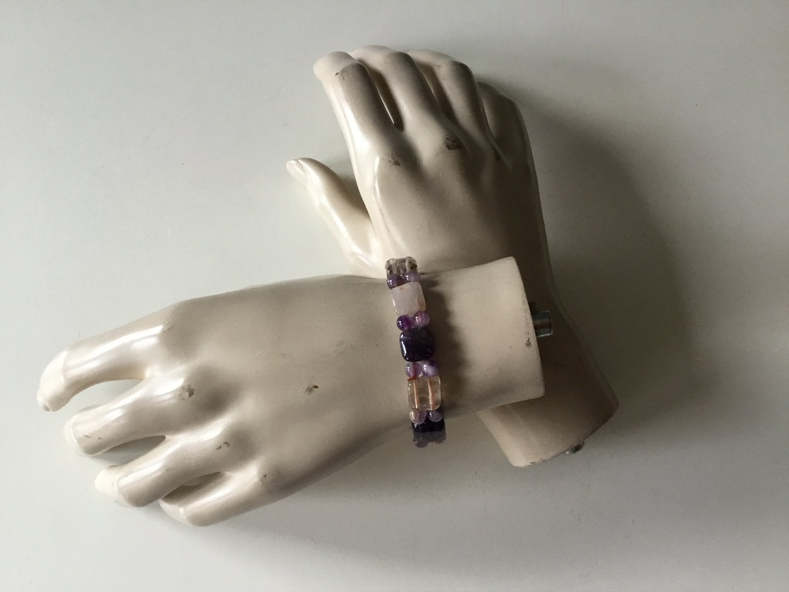 Armband Amethist  Rozekwarts ( in Hilversum ), Sieraden, Tassen en Uiterlijk, Armbanden, Ophalen of Verzenden, Gebruikt, Roze