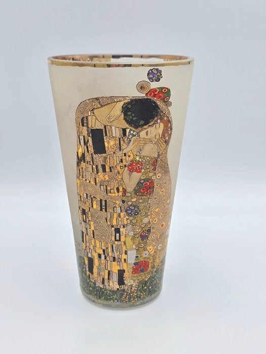 Goebel Artis Orbis Gustav Klimt “Der Kuss” Glazen Vaas, Ophalen of Verzenden