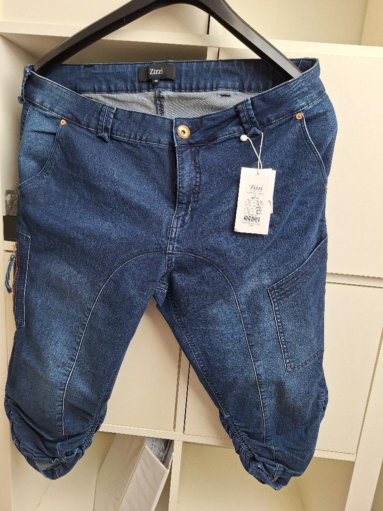 Broek (tot over de knie) maat 48 merk Zizzi, Blauw, Maat 46/48 (XL) of groter, Nieuw, Ophalen of Verzenden