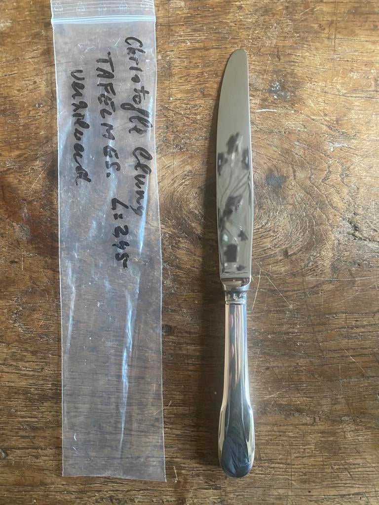 Christofle Cluny dinermes, lengte 24,5cm, nieuw, Antiek en Kunst, Antiek | Bestek, Ophalen of Verzenden