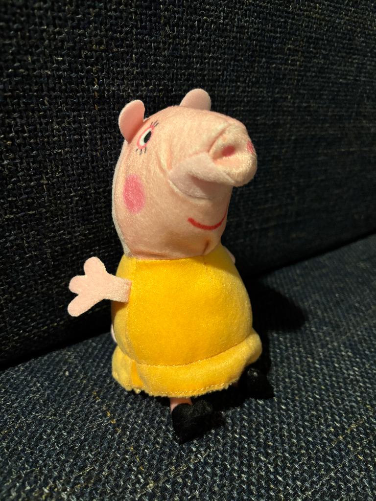 Knuffel Peppa Pig varkentje gele jurk big, Ophalen, Overige merken, Overige typen, Roze