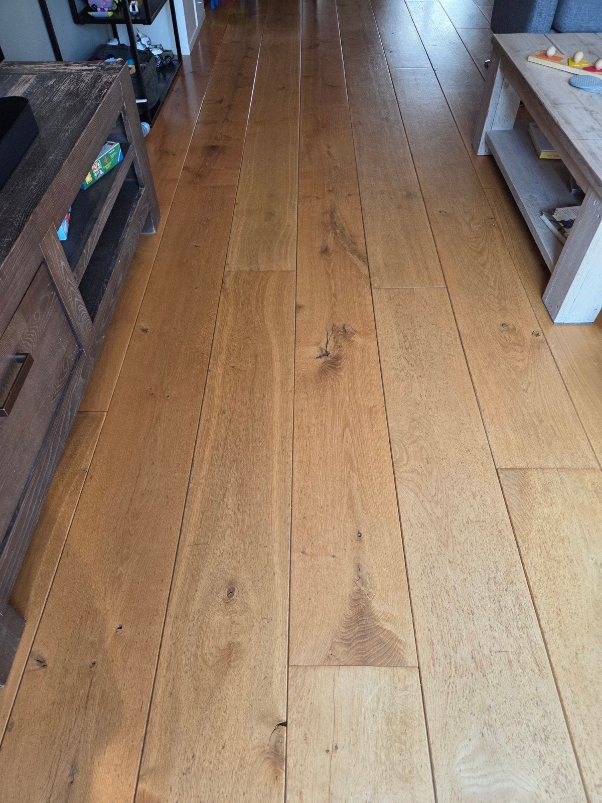 Houten vloer circa 45m2, Ophalen, Gebruikt, Vloerdelen of -planken, 10 m² of meer