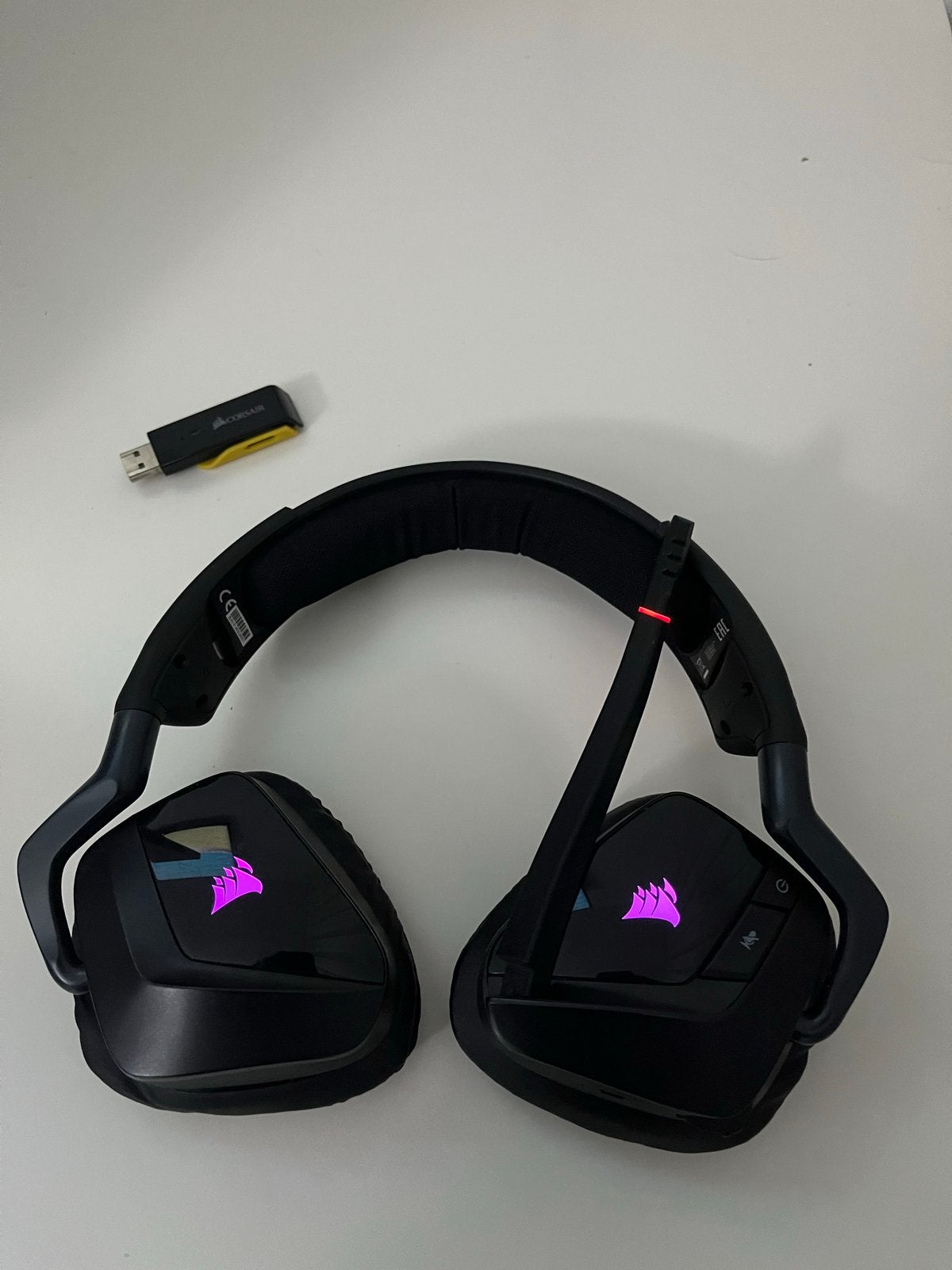 Corsair Draadloze Headset - Goede Staat, Nieuwe Kussens, Computers en Software, Ophalen of Verzenden, Gebruikt, Draadloos