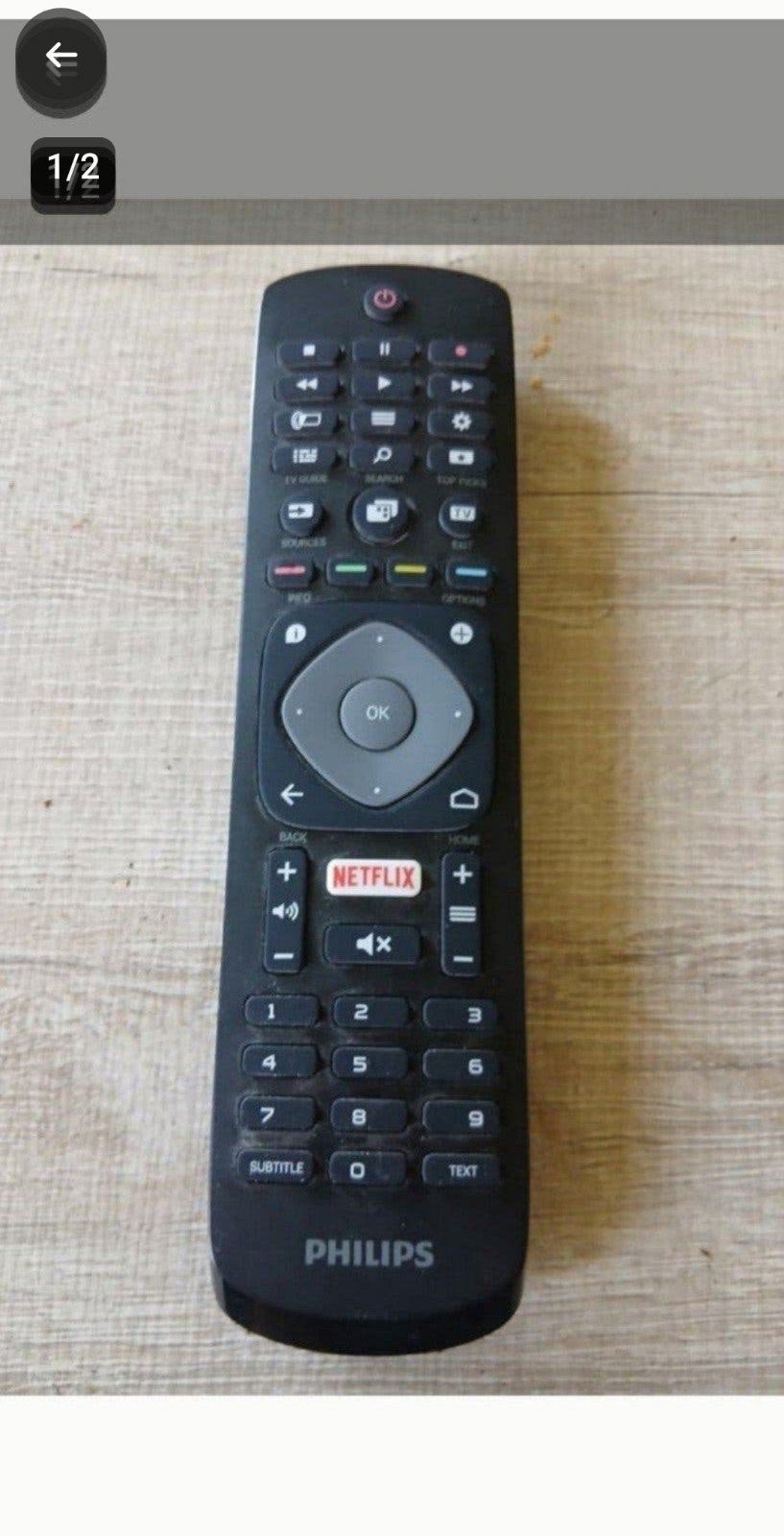 Philips afstandsbediening - Zo goed als nieuw, Tv, Ophalen of Verzenden, Zo goed als nieuw, Origineel