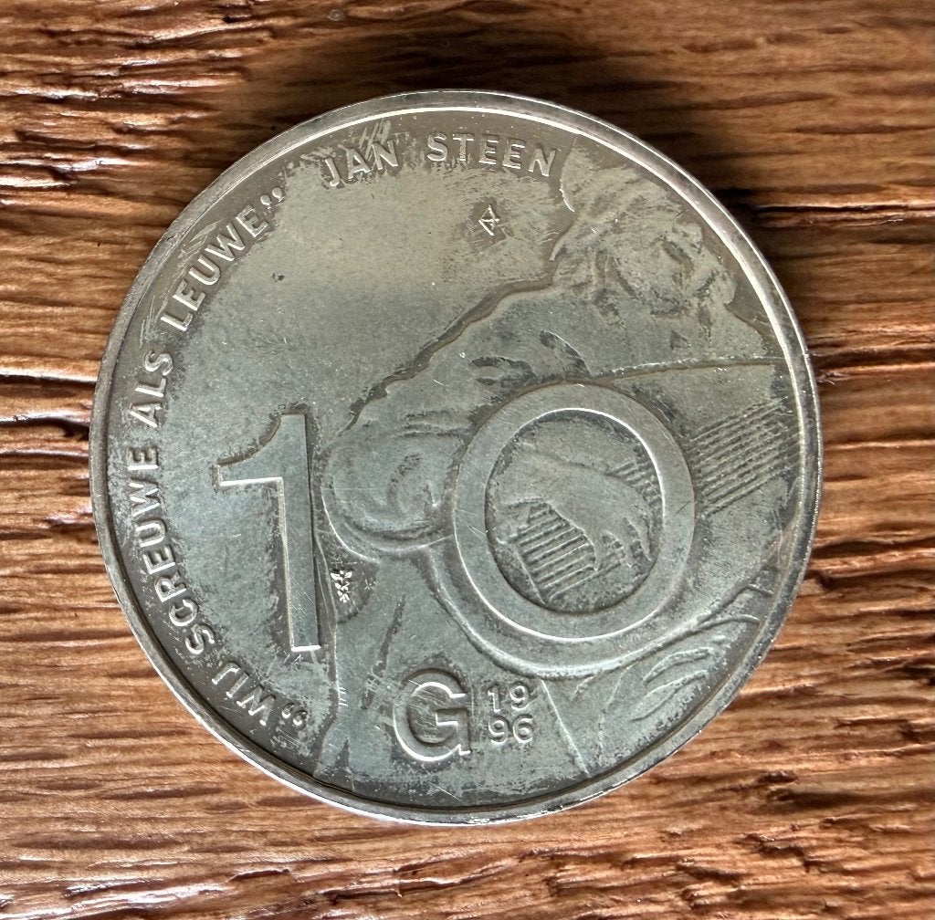 Zilveren 10 gulden munt, Koningin Beatrix, Zilver, Ophalen of Verzenden, Losse munt