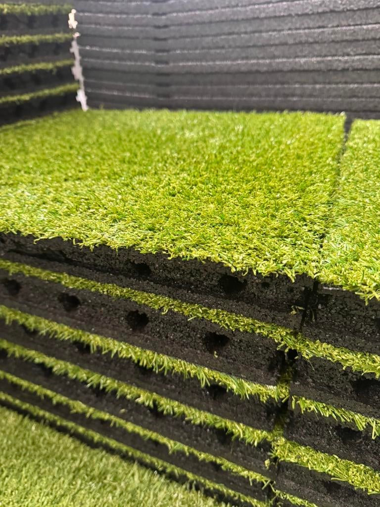 Rubber Kunstgras Tegels (50 x 50 x 2.5cm) €41,- per m2!, Tuin en Terras, Stunttegels, Rubber, Nieuw, Ophalen of Verzenden