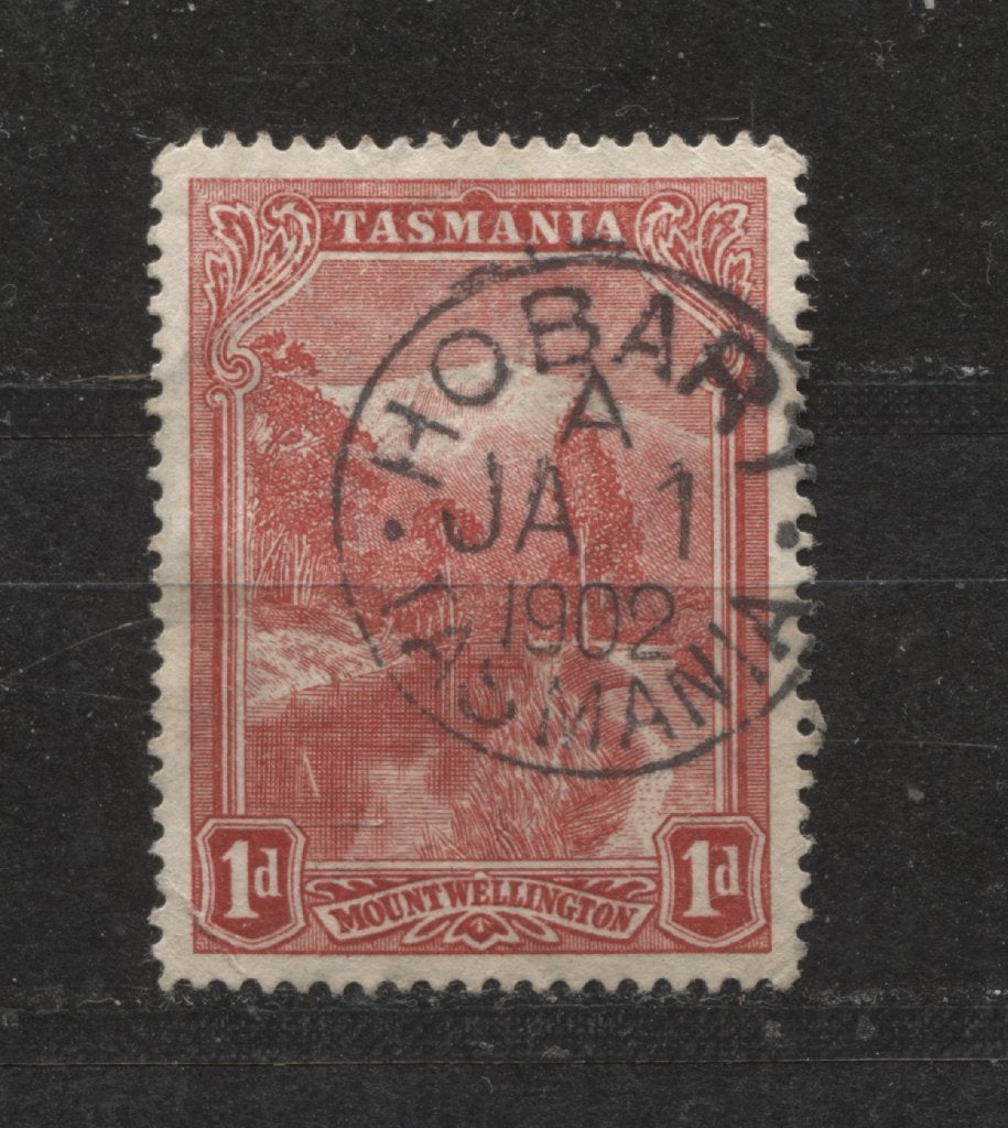 Tasmanie 1902 1d Mount Wellington 1-januari-1902 Hobart, Postzegels en Munten, Verzenden, Gestempeld