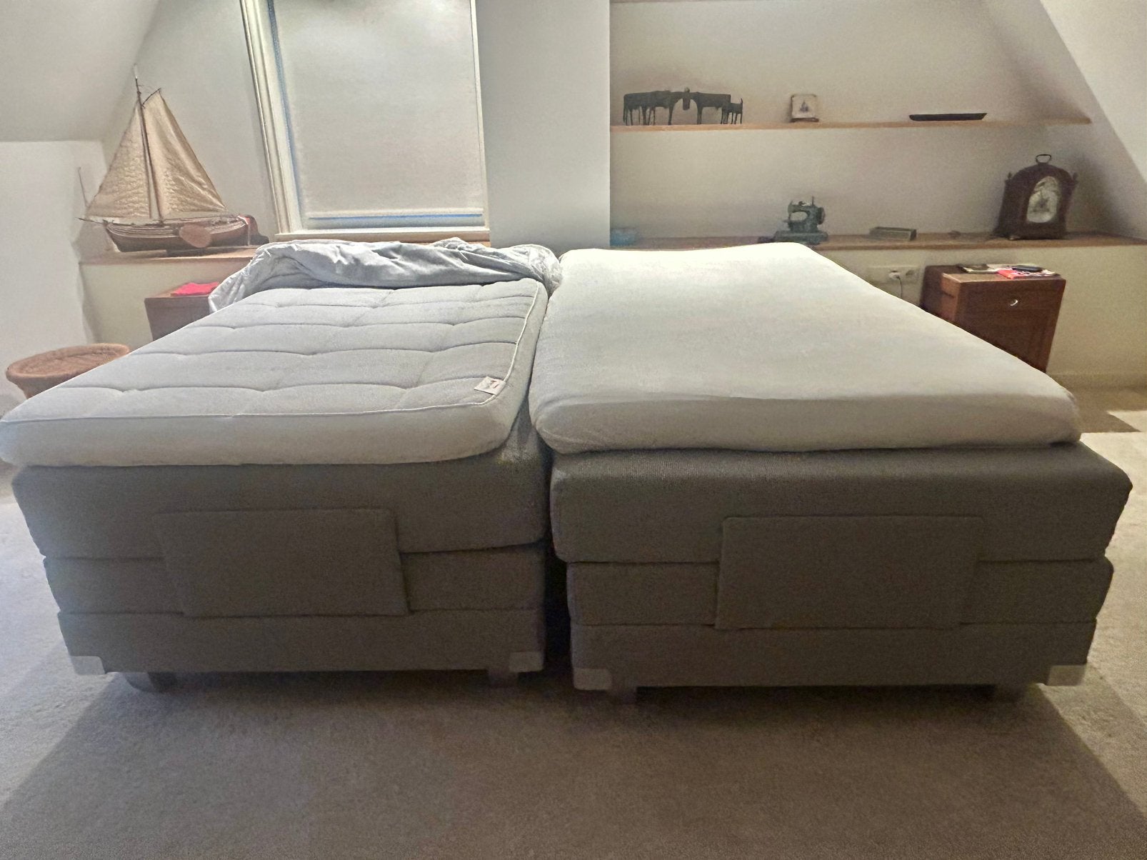 2 Swiss Sense elektronisch verstelbare eenpersoons bedden, Ophalen, Eenpersoons, 200 cm, 100 cm