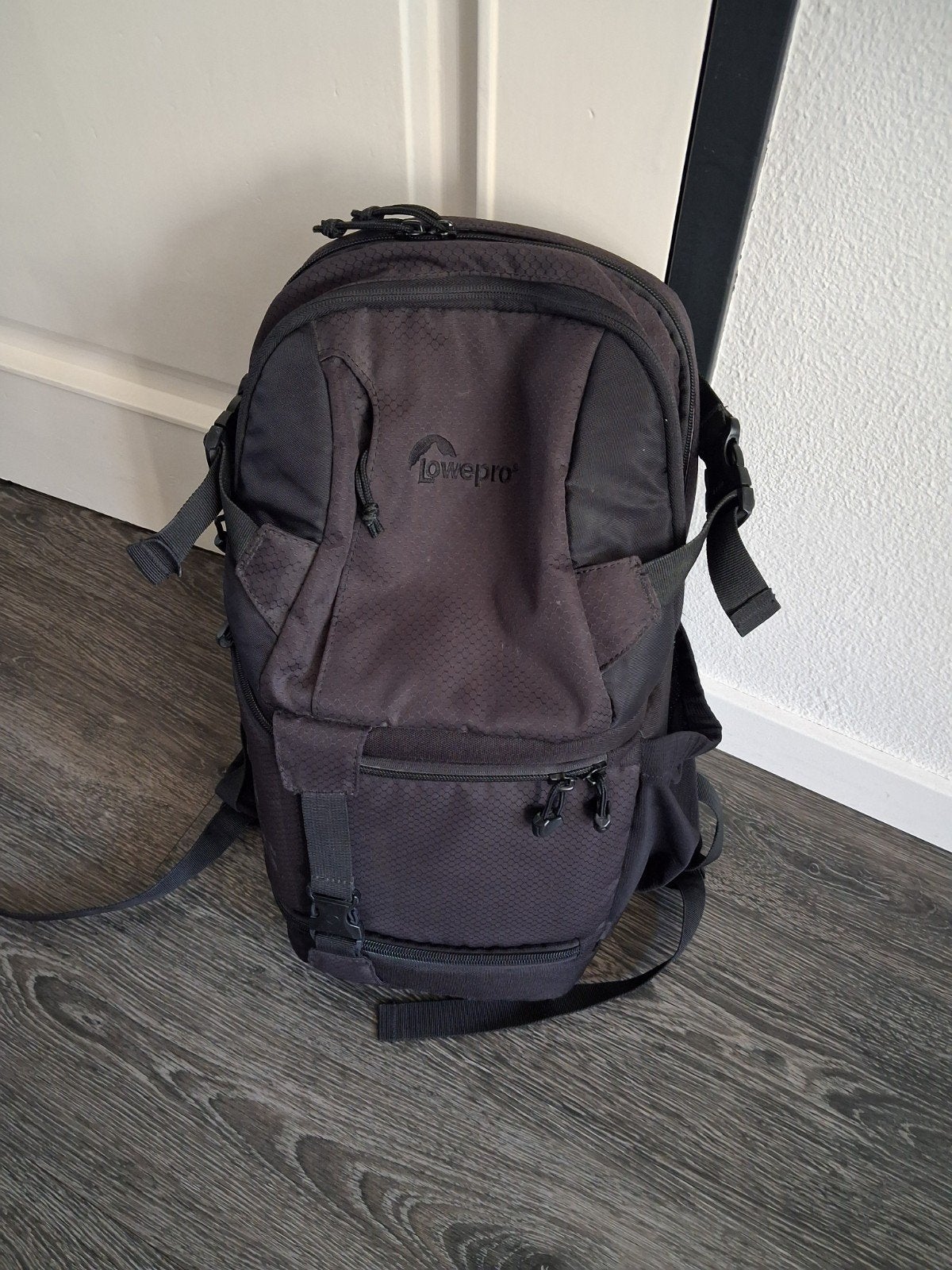 Lowepro camera rugtas zwart met regenhoes, Audio, Tv en Foto, Ophalen, Gebruikt, Rugtas, Lowepro