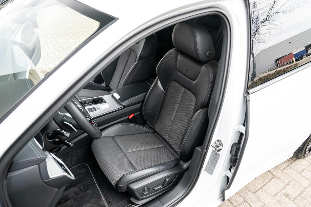 Audi A6 Avant 40 TFSI 204pk S-Line Competition Black Optic, Gebruikt, 1984 cc, Leder en Stof, Wit