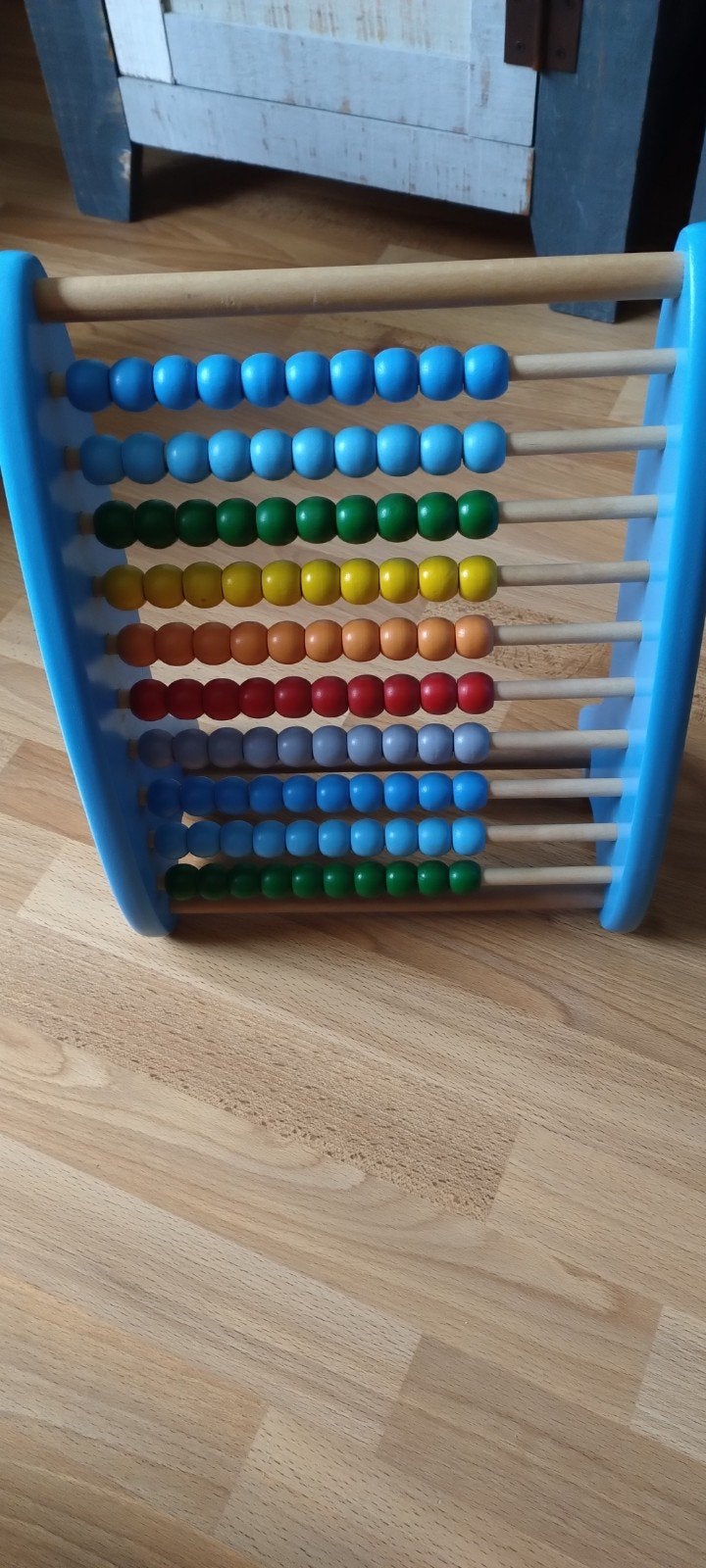 Houten telraam met kleurrijke kralen, Ophalen, Gebruikt, Rekenen