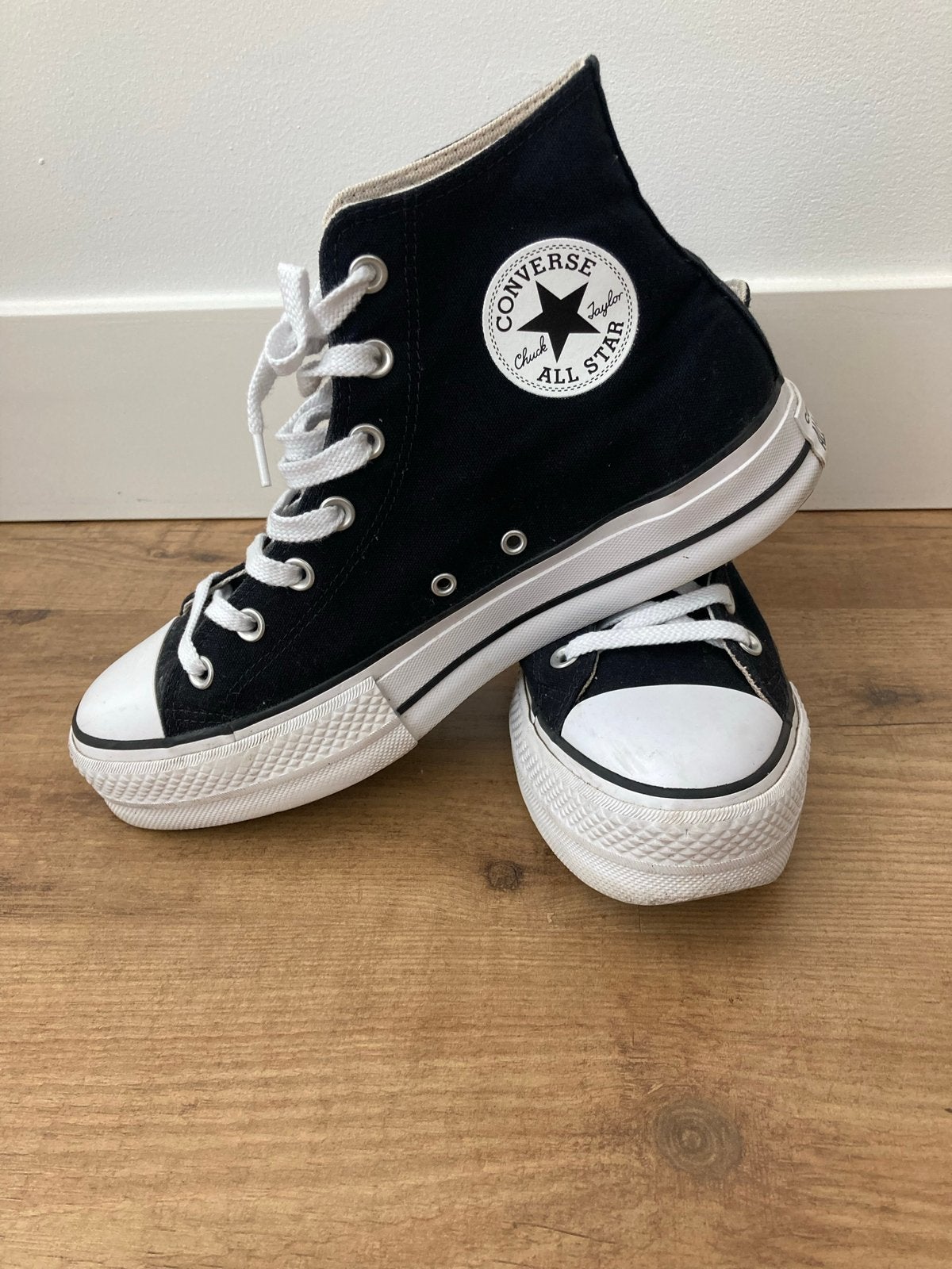 ZGAN: Converse Chuck Taylor All Star Lift Platform - maat 42, Ophalen of Verzenden, Zo goed als nieuw, Zwart, Sneakers of Gympen