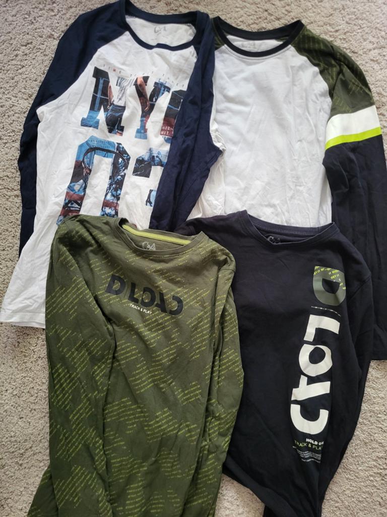 4 jongens shirts lange mouwen maat 170/176, C&A, Ophalen of Verzenden, Zo goed als nieuw, Shirt of Longsleeve