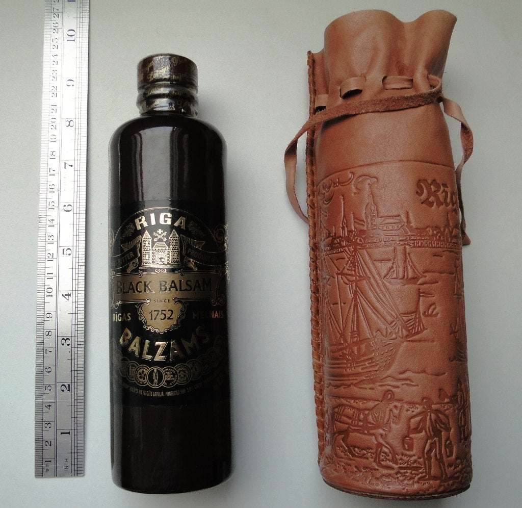 fles Riga Balsem, Ophalen