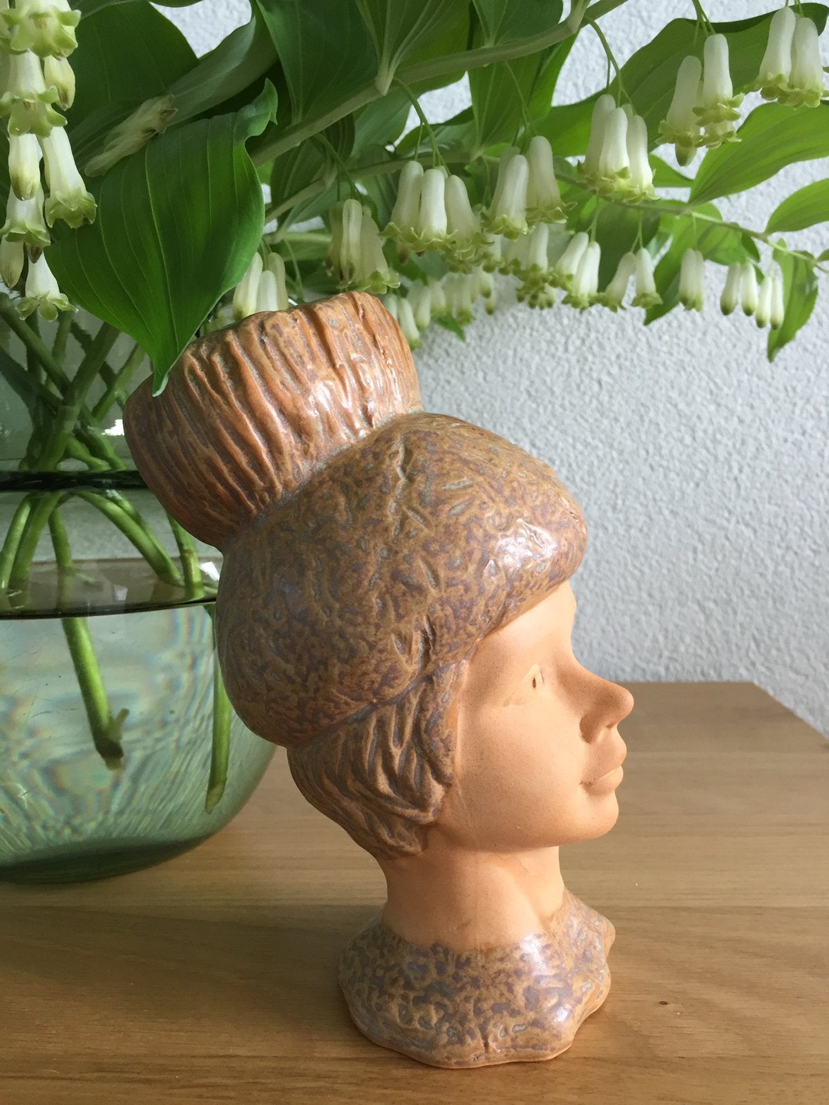 Kop / Hoofd / Fee / Bloemenmeisje / Herfstkind / Decoratie, Verzamelen, Beelden en Beeldjes, Ophalen of Verzenden, Zo goed als nieuw