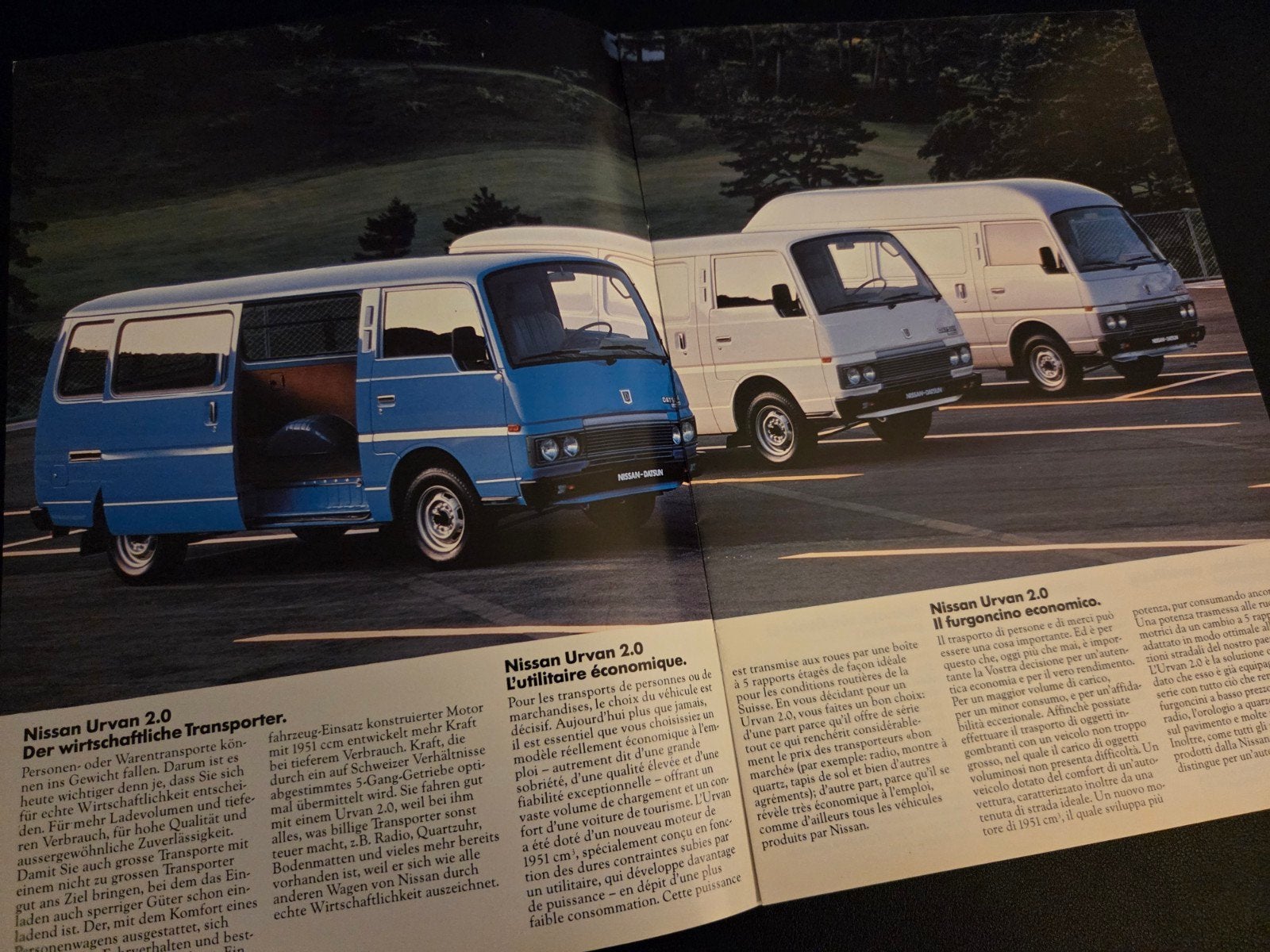 Brochure Nissan Urvan 1983, Ophalen of Verzenden, Zo goed als nieuw, Nissan