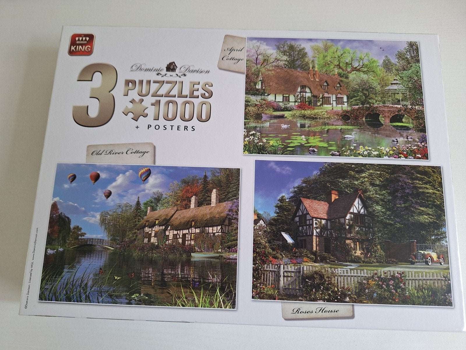 3 Dominic Davison puzzels 1000st., Ophalen, 500 t/m 1500 stukjes, Zo goed als nieuw