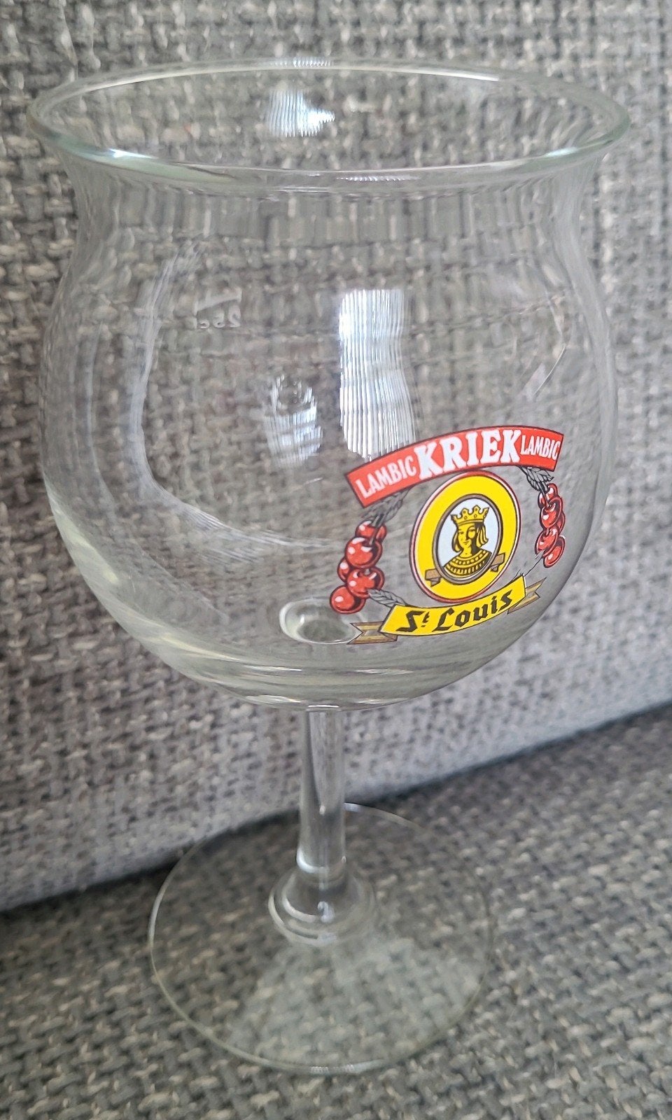 Lambic kriek st louis bierglas 25 cl, Verzamelen, Ophalen of Verzenden, Zo goed als nieuw, Glas of Glazen, Overige merken
