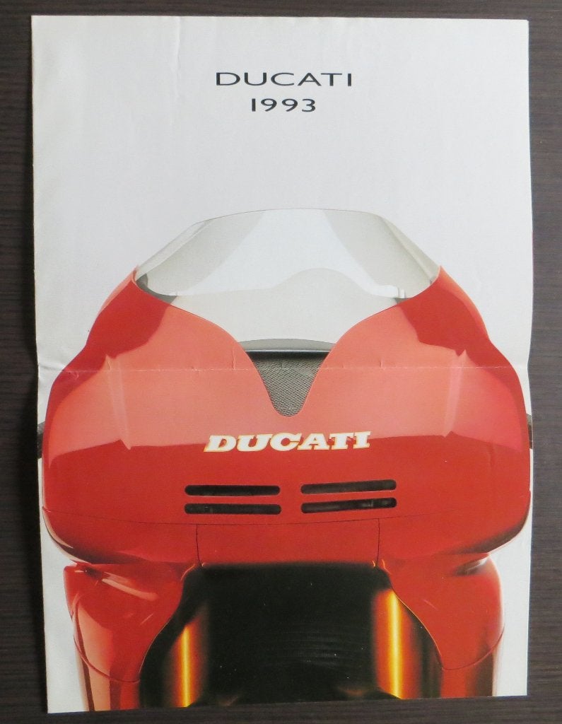 Grote folder Ducati programma 1993 - 4 blz (Nederlands), Motoren, Handleidingen en Instructieboekjes, Ducati, Verzenden