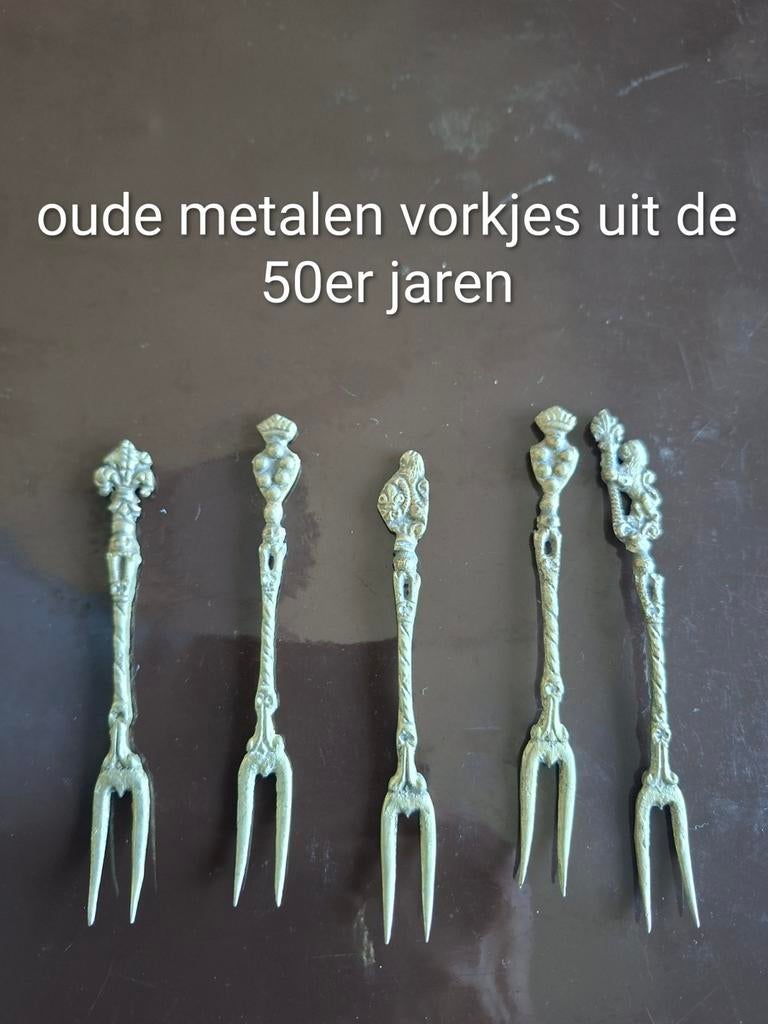 Vintage metalen vorkjes en alpaca vorkjes uit Mexico, Ophalen of Verzenden