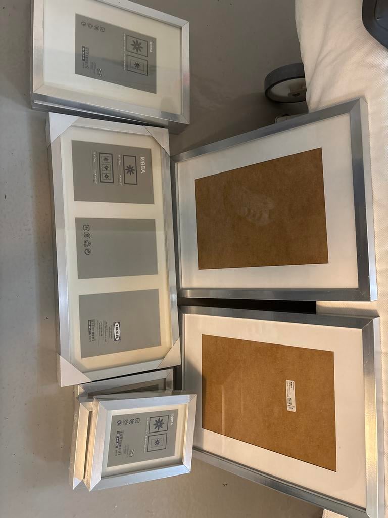 IKEA Ribba fotolijsten - diverse maten, zilverkleurig, Huis en Inrichting, Woonaccessoires | Lijsten, Ophalen, Minder dan 50 cm
