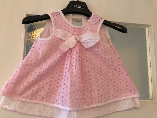 Roze kanten jurkje maat 86-92, Kinderen en Baby's, Ophalen of Verzenden, Zo goed als nieuw, Meisje, Jurkje of Rokje