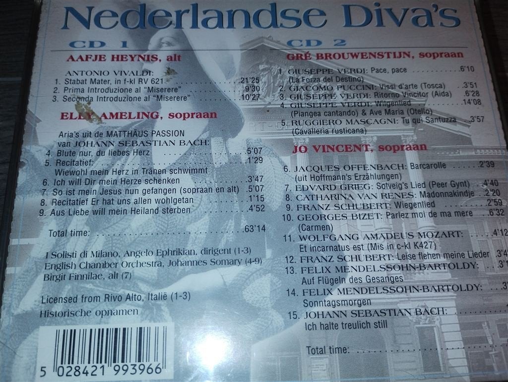 Heynis, Ameling,Brouwenstijn, Jo Vincent Nederlandse Diva\'s, Ophalen of Verzenden, Classicisme, Zo goed als nieuw, Kamermuziek