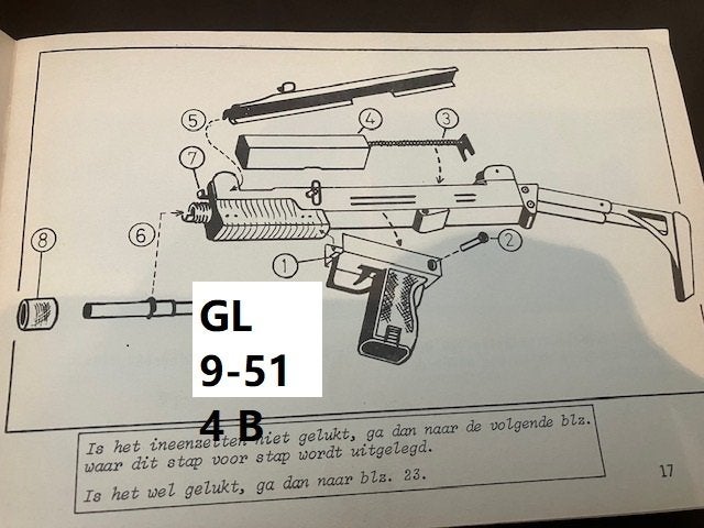 Pistoolmitrailleur UZI instructieboekje 1e druk ex NL leger, Verzamelen, Militaria | Algemeen, Ophalen of Verzenden, Landmacht