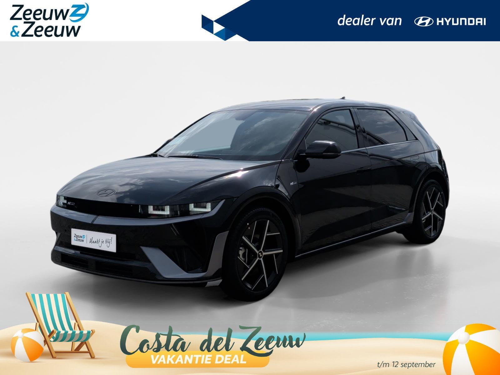 Hyundai IONIQ 5 N Line Business 84 kWh | NU TOT €2.500,- K, Auto's, Hyundai, Automaat, Achterwielaandrijving, Zwart, IONIQ 5