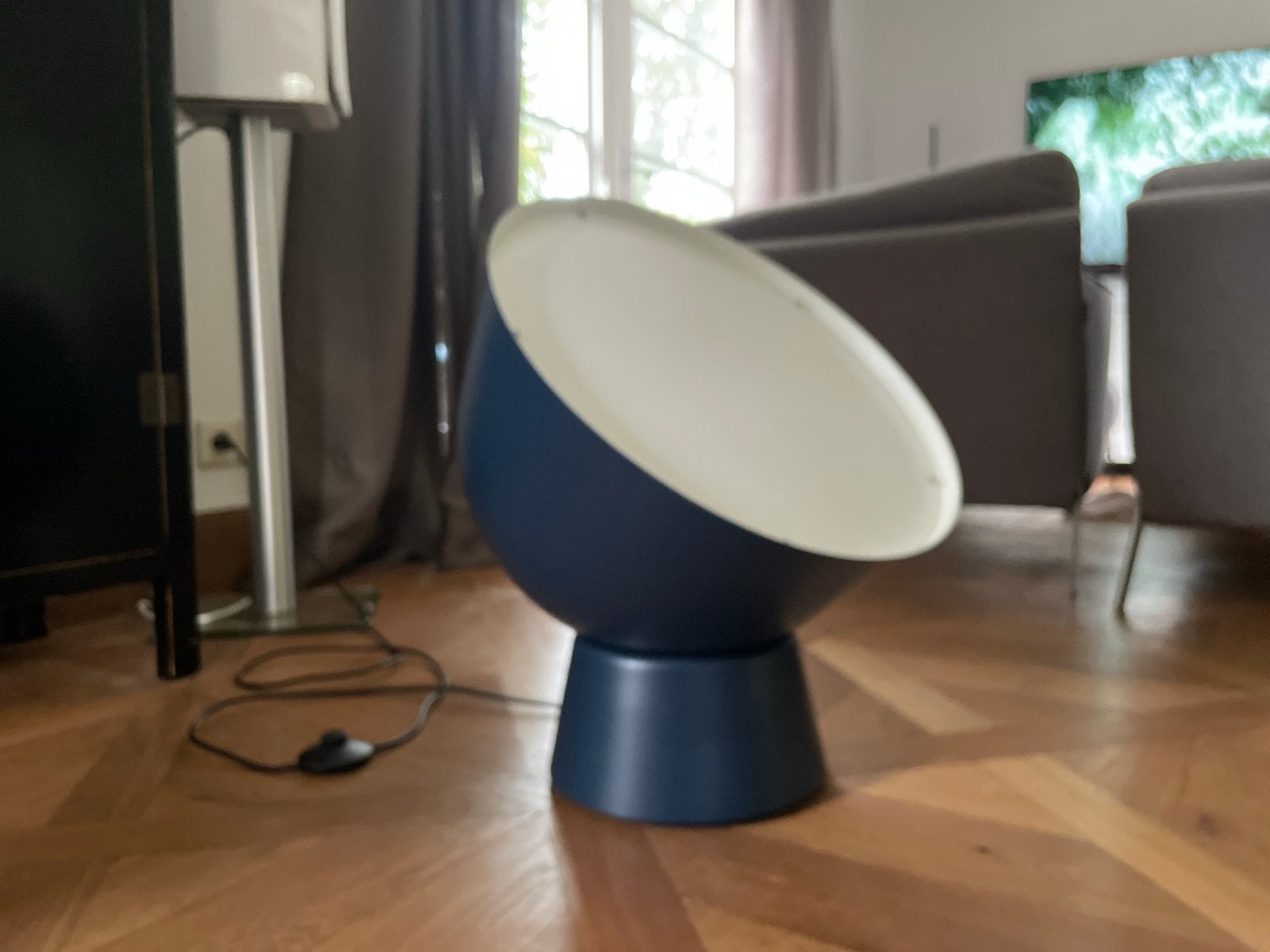 IKEA PS2017 Vloerlamp Ola Wihlborg - Donkerblauw, Ophalen, Gebruikt, E27 (groot), Minder dan 100 cm