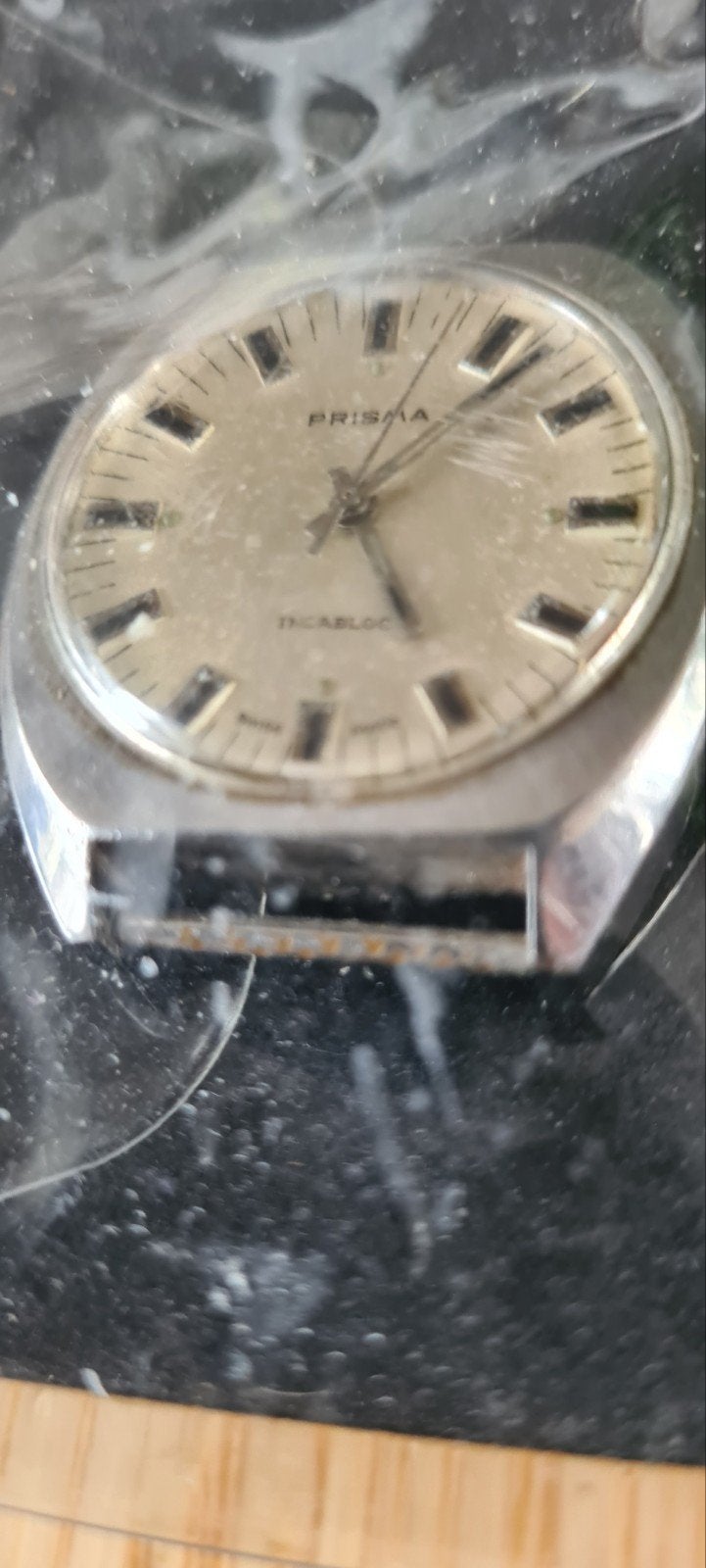 Vintage Prisma Polshorloge - In Ankerblok, Sieraden, Tassen en Uiterlijk, Horloges | Antiek, Overige merken, Staal, Polshorloge