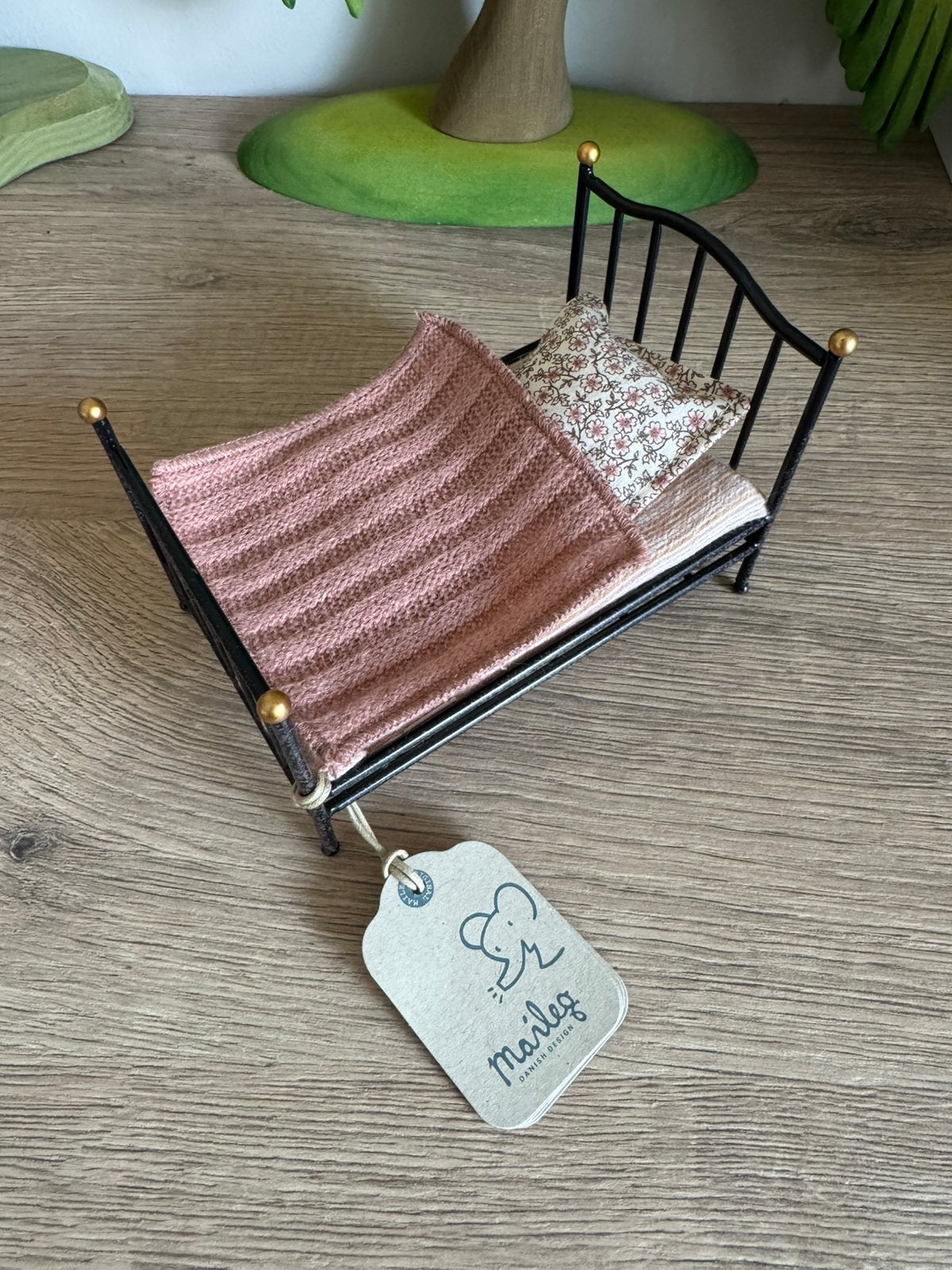Maileg vintage bed antraciet, Ophalen of Verzenden, Zo goed als nieuw, Poppenhuis
