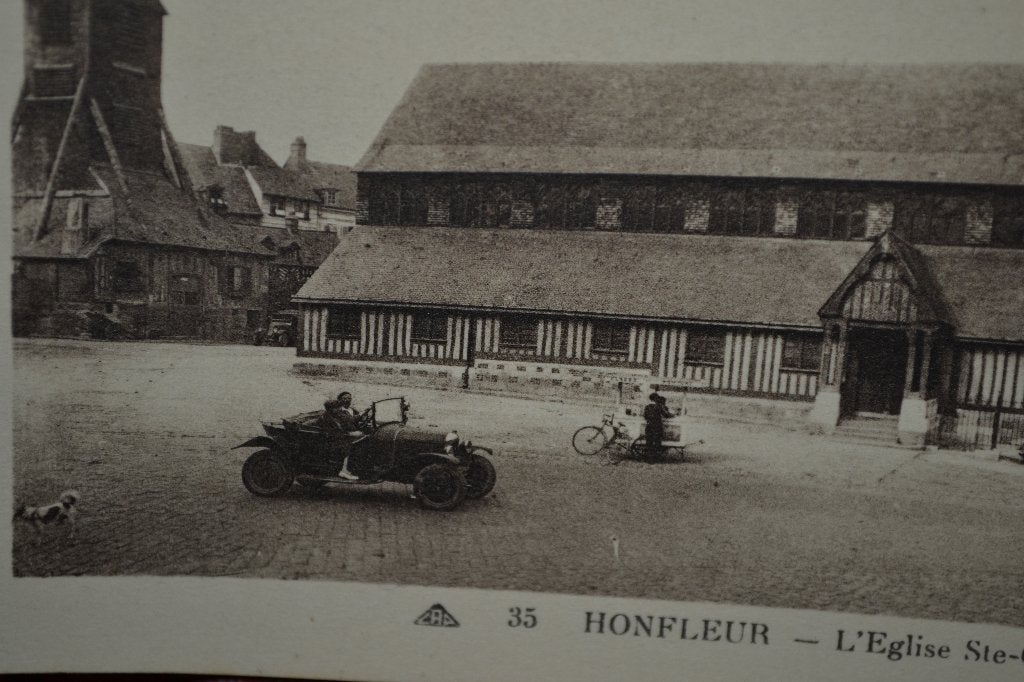 frankrijk Honfleur  ste Catherine auto Oldtimer, Ophalen of Verzenden, 1960 tot 1980, Ongelopen, Sterren en Beroemdheden