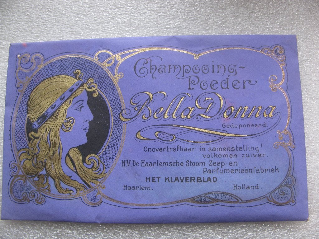 Oude Volle Verpakking Bella Donna Shampoo Poeder Klaverblad, Verzenden