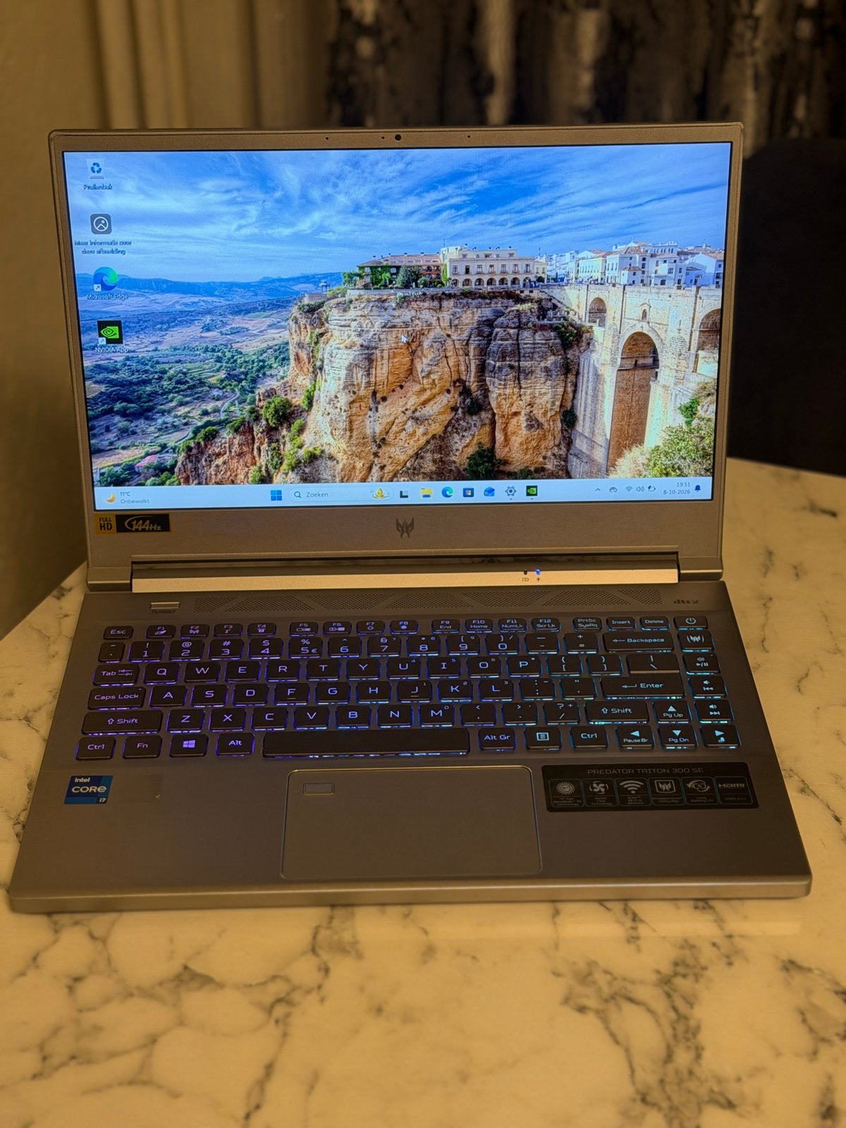 Acer Predator Triton 300 SE - i7, RTX 3060, 16GB RAM, 512GB, Met videokaart, Qwerty, 14 inch, Ophalen of Verzenden