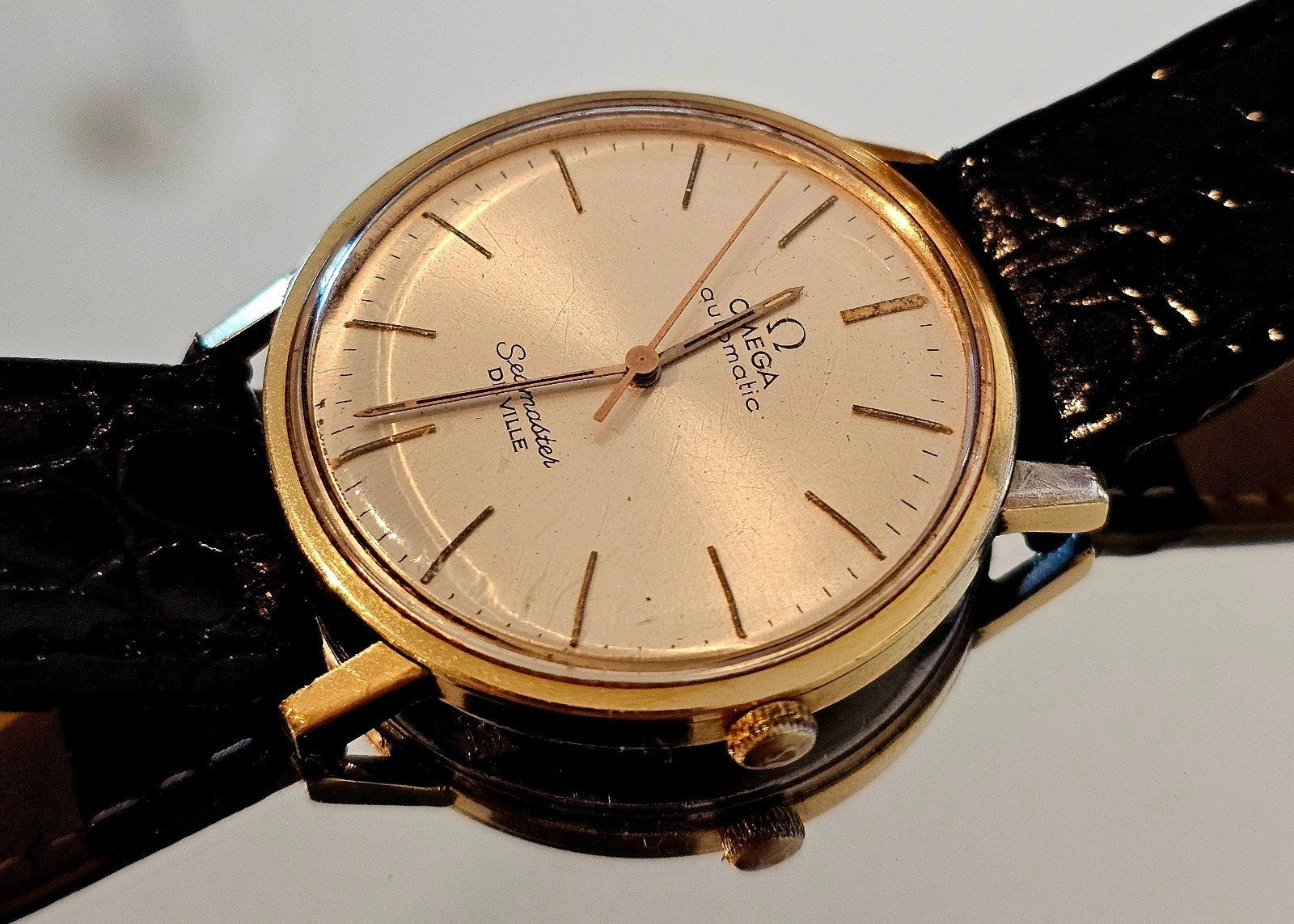 Omega Seamaster De Ville Automatic Goud/Staal Herenhorloge, Overige materialen, Polshorloge, Ophalen of Verzenden, Omega