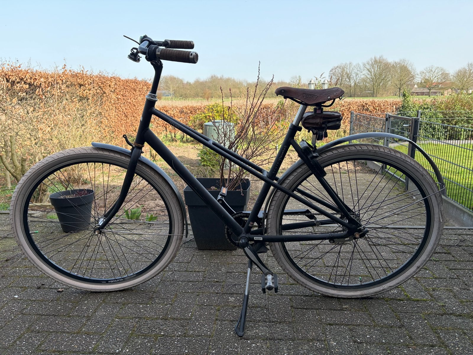 Sparta fiets met Brooks zadel, Ophalen, Terugtraprem, Sparta, Versnellingen